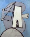 Head on blue background Figure 1929 cubist Pablo Picasso